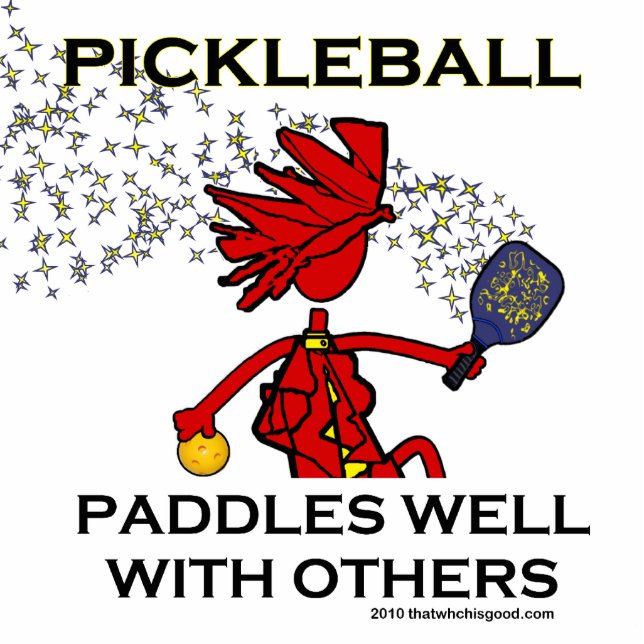 Pickleball Paddles Well With Others Photo Sculpture Decoration (Front)