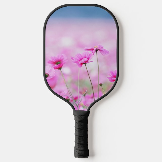 Pickleball Paddles with green flower field image (Front)