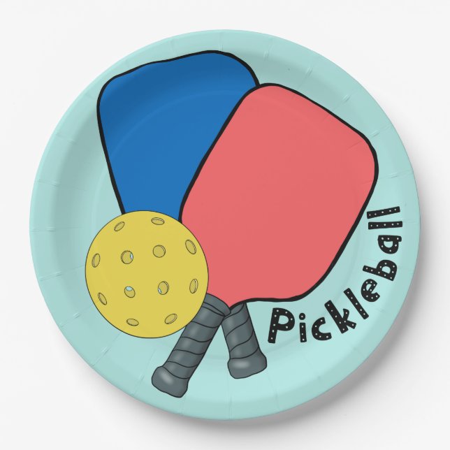 Pickleball paper plates by Deb Jeffrey (Front)
