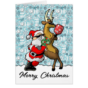Pickleball Partners Christmas Santa and Reindeer