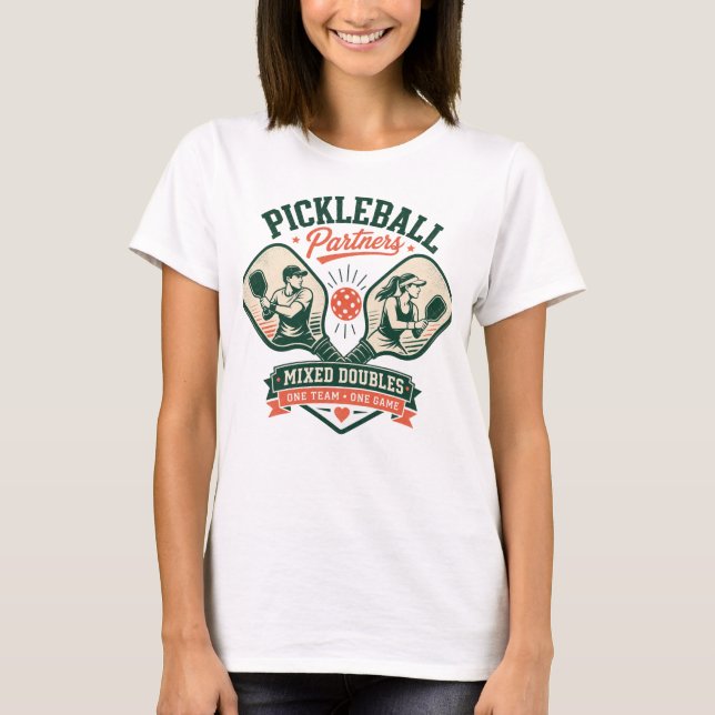 Pickleball Partners Mixed Doubles T-Shirt (Front)