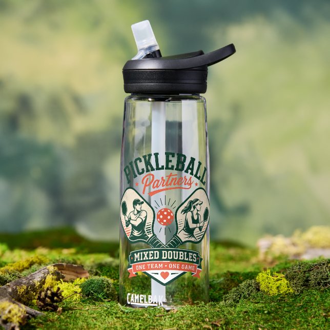 Pickleball Partners Mixed Doubles Water Bottle (Outdoor (Rotated))