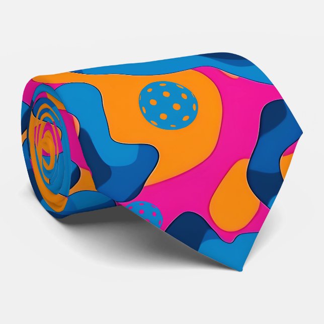Pickleball Party Camo Tie (Rolled)