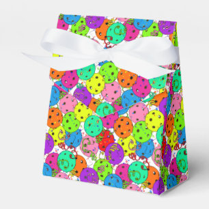 Pickleball Party Colourful Balloons Favour Box