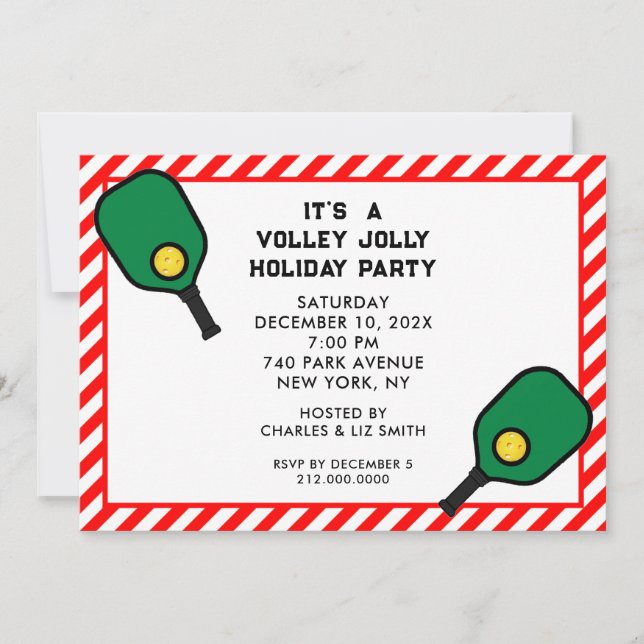 Pickleball Party Invitation (Front)