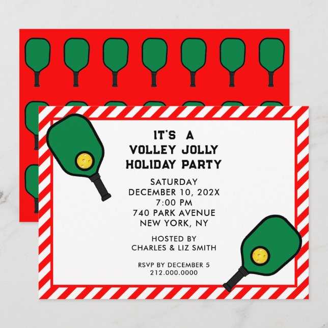 Pickleball Party Invitation (Front/Back)