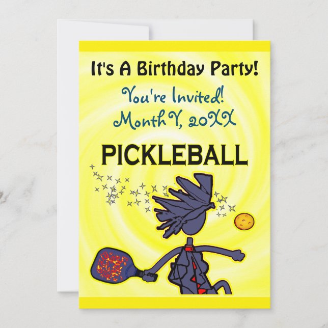 Pickleball Party Invitation (Front)