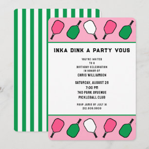 Pickleball Party Invitation