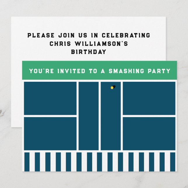 Pickleball Party Invitation (Front/Back)