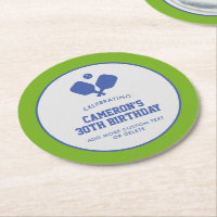 Pickleball Party Paddles Blue Green Custom