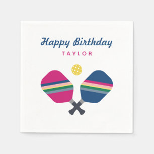 Pickleball Party Personalised Name Custom Napkins
