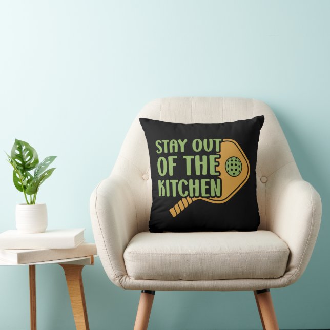 Pickleball Passion: Stay out of the Kitchen Funny Cushion (Chair)