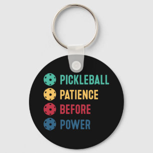Pickleball: patience before power key ring
