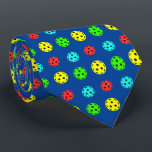 Pickleball Pattern Blue Neck Tie<br><div class="desc">Pickleball Pattern Blue neck tie</div>