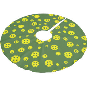 Pickleball pattern custom Christmas tree skirt