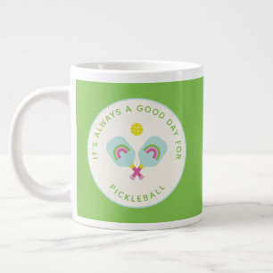 Pickleball Personalised Gift Rainbow Custom Large Coffee Mug