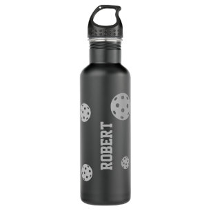 Pickleball Personalised Name Black Grey 710 Ml Water Bottle