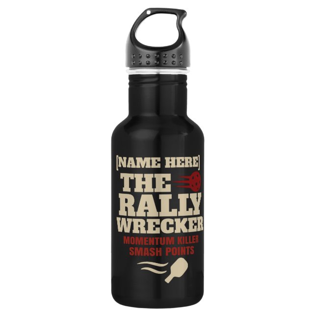 Pickleball Personalised Name Rally Wrecker 532 Ml Water Bottle (Front)
