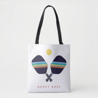 Pickleball Personalised Name Striped Paddles