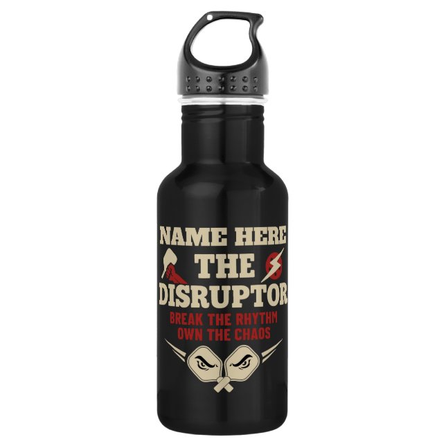 Pickleball Personalised Name The Disruptor 532 Ml Water Bottle (Front)
