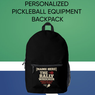 Pickleball Personalised Name The Rally Wrecker Printed Backpack