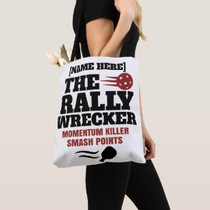 Pickleball Personalised Name The Rally Wrecker Tote Bag