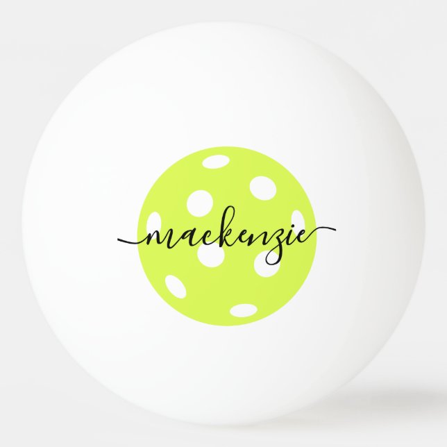 Pickleball Personalised Script Name Ping Pong Ball (Front)