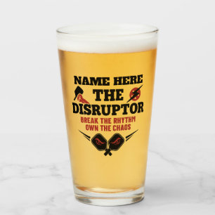 Pickleball Personalized Name THE DISRUPTOR Chaos Glass