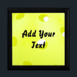 Pickleball Pickle Ball Yellow Customise Personaliz Gift Box<br><div class="desc">Yellow pickleball that you can customise and personalise with text of your choice.  Add a name,  saying or team name.  You can get creative or keep it simple!</div>