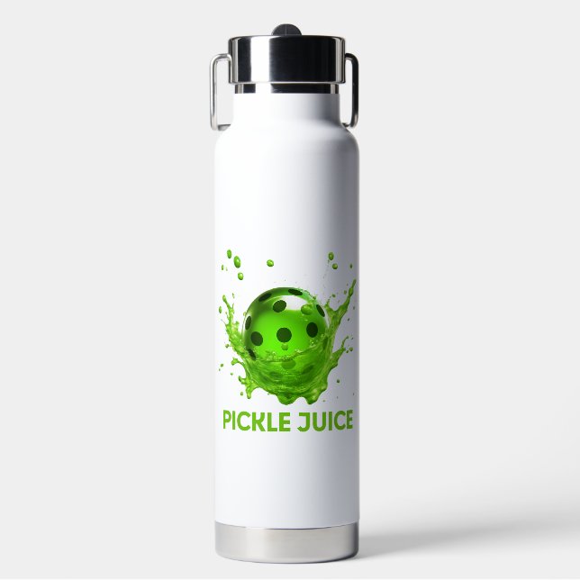 Pickleball "Pickle Juice" Insulated Tumbler Water Bottle (Front)