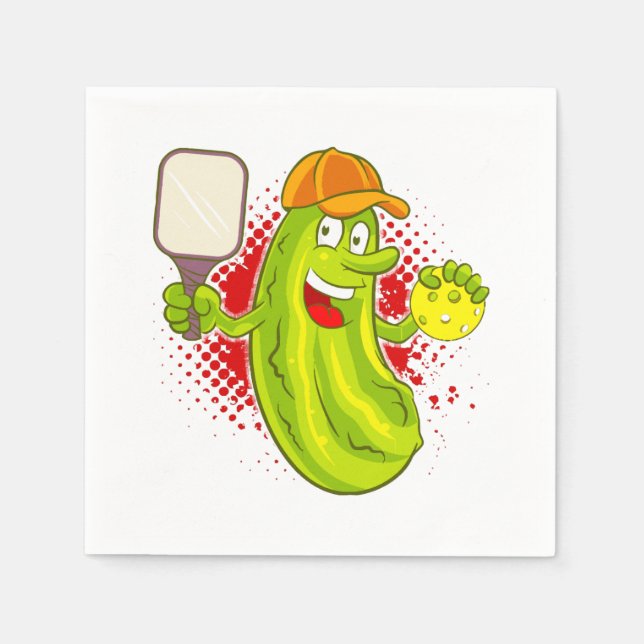 Pickleball Pickle Player  Napkin (Front)
