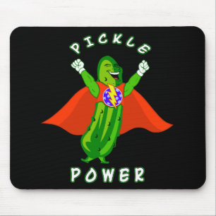 Pickleball Pickle Power Super Hero Mouse Mat