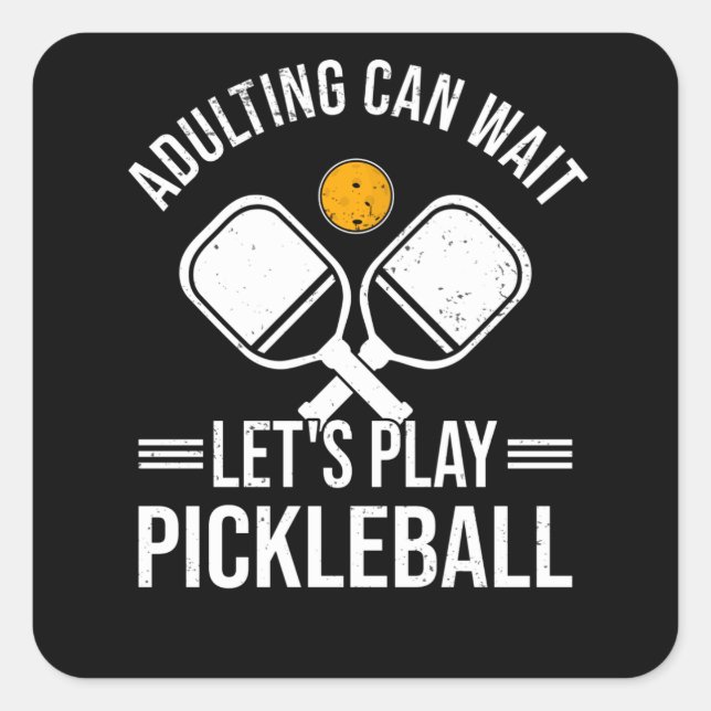 Pickleball Pickleball Player Hobby Parents Square Sticker (Front)