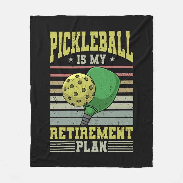 Pickleball - Pickleball Retirement Fleece Blanket (Front)