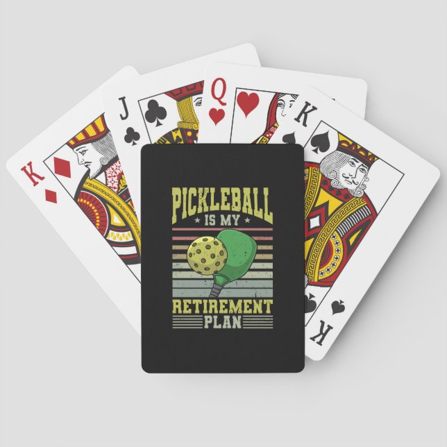 Pickleball - Pickleball Retirement Playing Cards (Back)