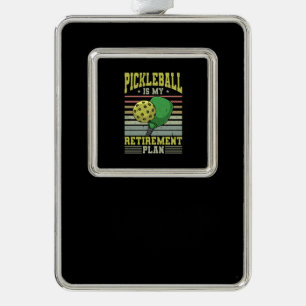Pickleball - Pickleball Withdrawal Silver Plated Framed Ornament