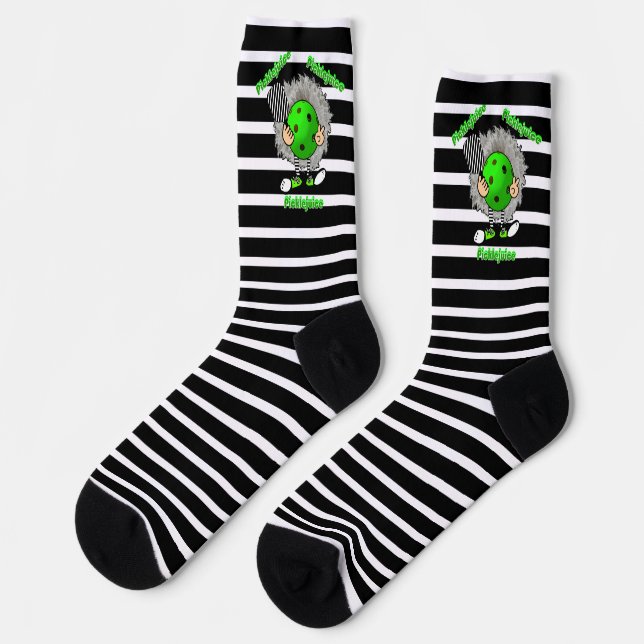 Pickleball Picklejuice Halloween Movie Inspired  Socks (Left)