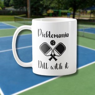 Pickleball Picklemania Dill With It funny pun  Coffee Mug