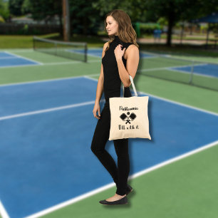 Pickleball Picklemania Dill With It funny pun  Tote Bag