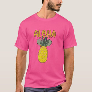 Pickleball Pineapple Aloha Funny Hawaii Men Women T-Shirt