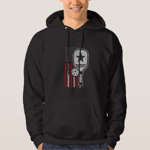 Pickleball Player - American Flag Pickleball - Pic Hoodie