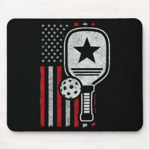 Pickleball Player - American Flag Pickleball - Pic Mouse Mat