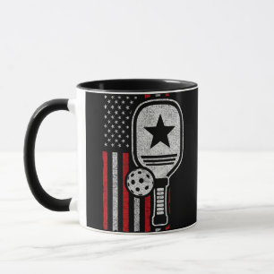 Pickleball Player - American Flag Pickleball - Pic Mug