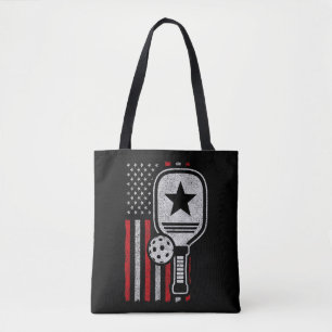 Pickleball Player - American Flag Pickleball - Pic Tote Bag