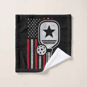 Pickleball Player - American Flag Pickleball - Pic Wash Cloth