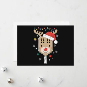 Pickleball Player Christmas Holiday Reindeer Xmas