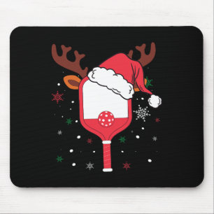 Pickleball Player Christmas Holiday Reindeer Xmas Mouse Mat