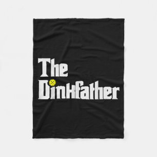Pickleball player dad funny dink father pun fleece blanket