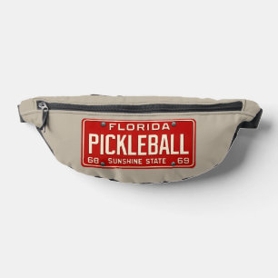 Pickleball Player Fan Retro Florida License Plate Bum Bags