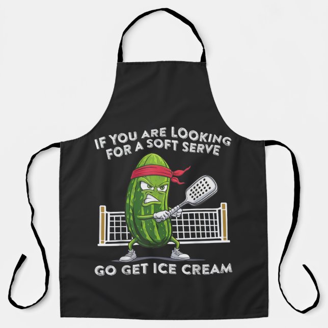Pickleball Player Funny Apron (Front)